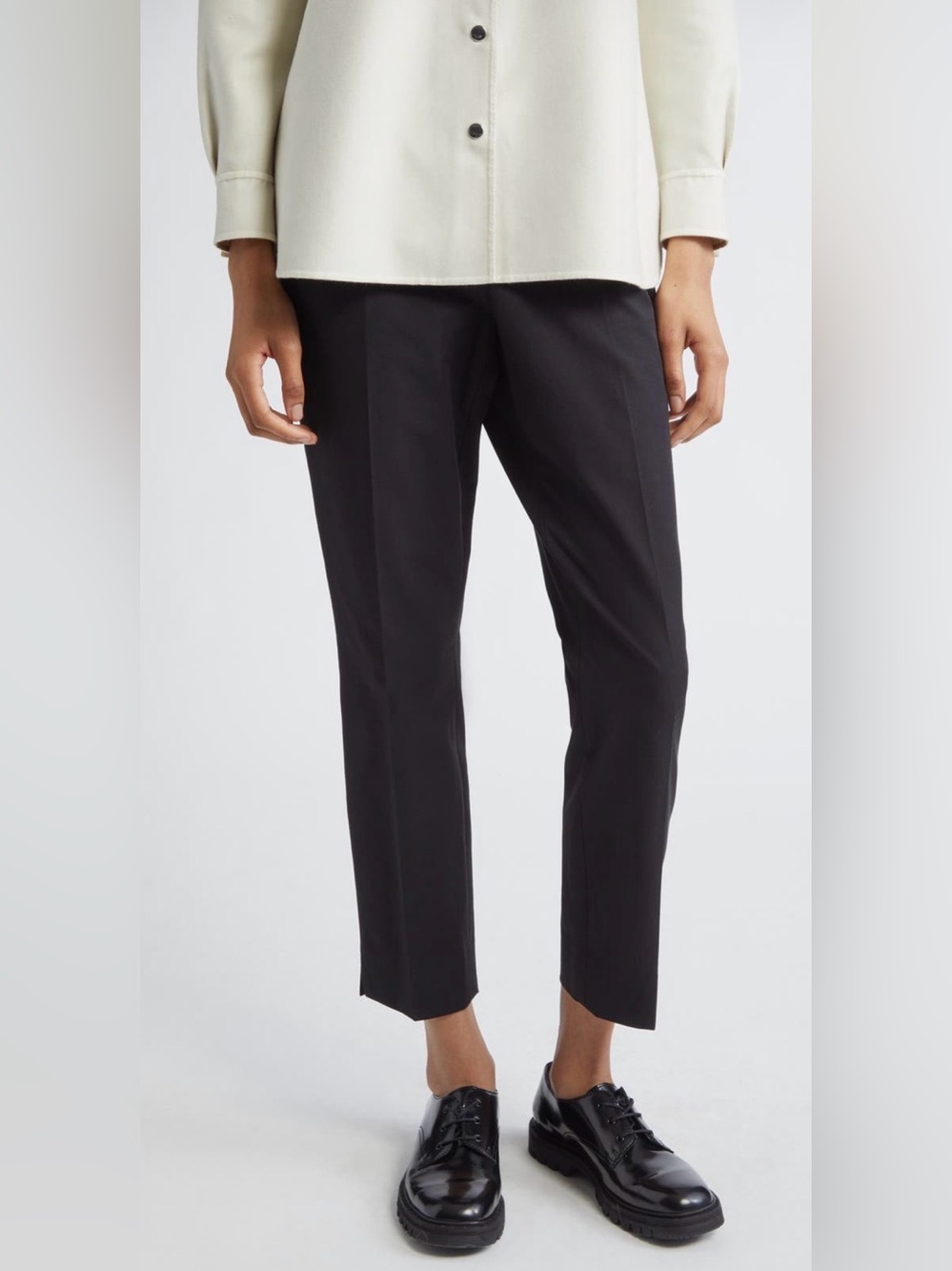 Lafayette 148 Stanton Slim Leg Ankle Pants Black Size 16 NWT $348